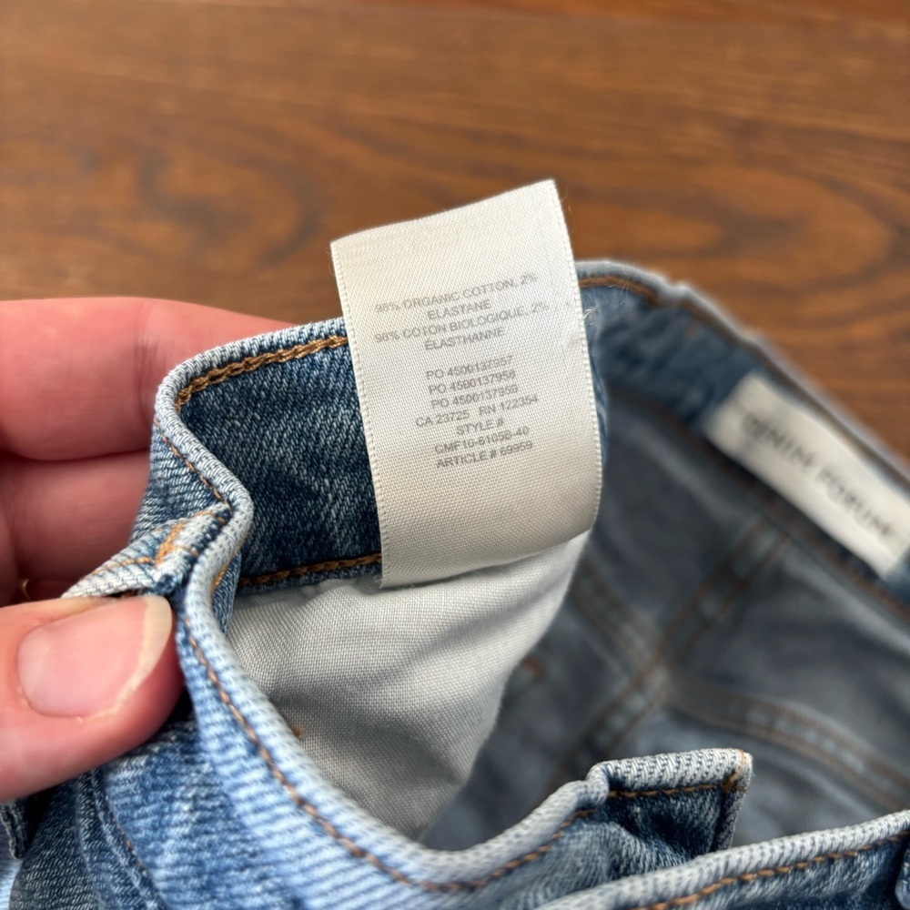 Denim Forum Aritzia The Arlo Hi-Rise Straight Jean Distressed - Picture 11 of 14